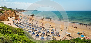 Summer holidays in Alvor beach, Portimao, Algarve photo